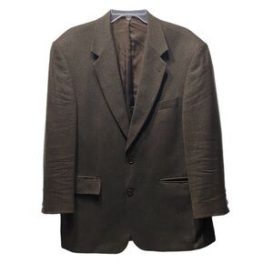 RBM Blazer Virgin Wool Old Money Made in Africa Men 44 Brown / White Flecks READ
